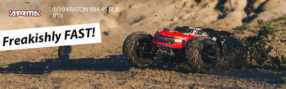 1/10 Kraton 4x4 4S BLX Brushless Monster Truck with Spektrum RTR, Red  (Battery and Charger Sold Separately)