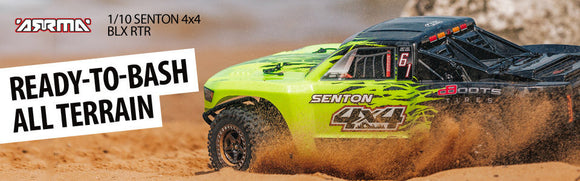 1/10 Senton 3S BLX 4WD Brushless Short Course Truck with Spektrum RTR, Green/Black  (Battery and Charger Sold Separately)
