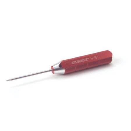 DYN2911 Machined Hex Driver, Red: 1/16