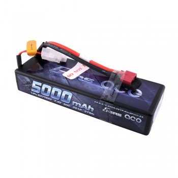 Gens ace 5000mAh 7.4V 50C 2S1P HardCase Lipo Battery Pack 24# with Deans Plug