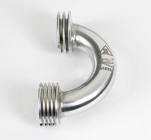 41033 - Polished Curved Header Set 2Rings Ø16/13mm, -3 mm shorter than 41021. NEW 2014