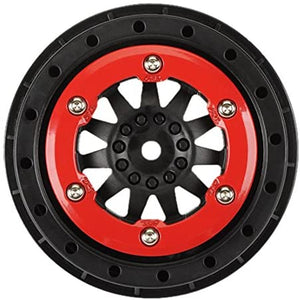 F-11 2.2"/3.0" Red/Black Bead-Loc Wheels