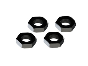 ALUMINIUM WHEEL NUT 17MM (BLACK) (4PCS)