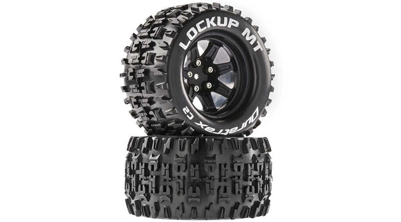 Lockup MT 2.8 Mounted Tires, Black 14mm Hex (2)