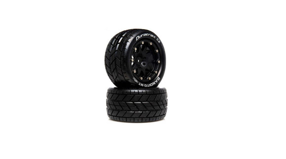 Bandito MT Belted 2.8 2WD Mounted Rear Tires, 0 Offset, Black (2)