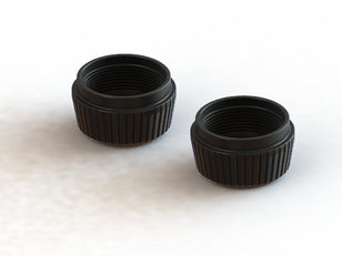 ALUMINUM LOWER SHOCK CAP (BLACK) (2PCS)