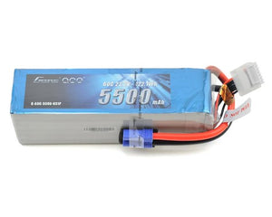 Gens ace 5500mAh 22.2V 60C 6S1P Lipo Battery Pack with EC5 Plug