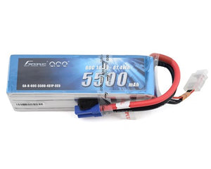 Gens ace 5500mAh 11.1V 60C 3S1P Lipo Battery Pack with EC5 Plug