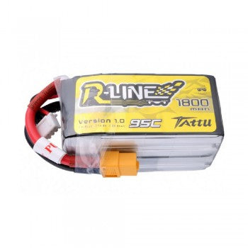 Tattu R-Line 1800mah 4S 95C FPV Lipo Battery with XT60 Plug